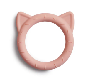 Silikónové kousátko CAT světle růžové Mushie