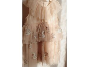 Šaty tylové s třpytivými labutěmi Glitter Swan Konges Slojd velikost: 5-6 let