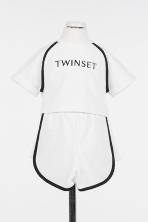 Set trička s krátkým rukávem a šortek bílý TWINSET velikost: 4